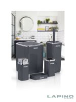 Kupatilska galanterija Lapino anthracite/hrom