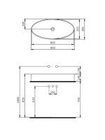 Lavabo nadgradni Vessel Bocchi bela sjaj 85x39,5cm - Slika 2