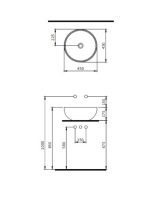 Lavabo nadgradni crni Venezia Bocchi 45cm - Slika 2