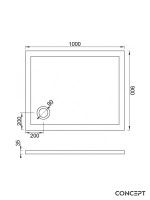 Tuš kada ugradna slim 100x90cm Solilux Concept C-11-1090 - Slika 2