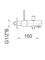 Baterija za kadu sa izlivom Fresh f30 00334 Herz - Slika 2