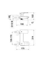 Baterija za kadu sa izlivom Elite e30 00373 Herz - Slika 2