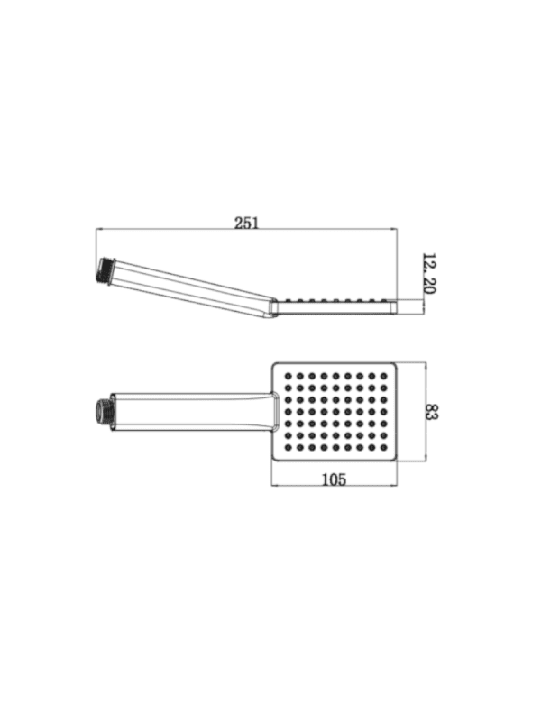 Tuš ručica hrom a300 SQ 12040 Herz - Slika 2