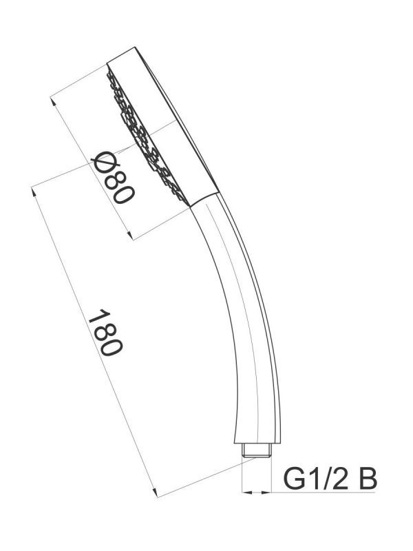 Tuš ručica hrom a307 Infinity 12043 Herz - Slika 2