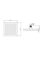 Tuš ruža SQ Black a200B 200x200mm 12112B Herz - Slika 2