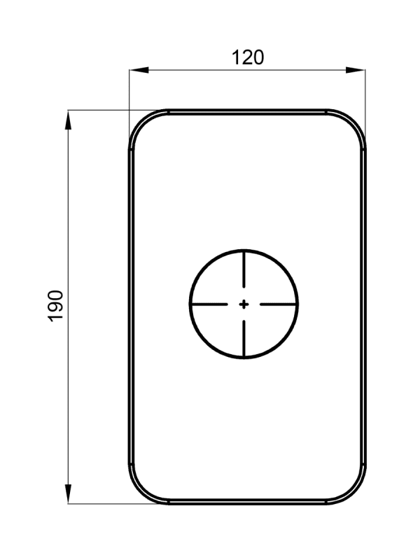 Rozetna za ugradnu bateriju bez prebacivača za kadu Elite e90 12246 Herz - Slika 2