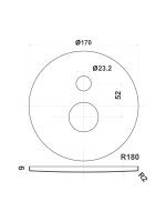 Rozetna za ugradnu bateriju sa prebacivačem za tuš kadu Fresh f91 12260 Herz - Slika 2