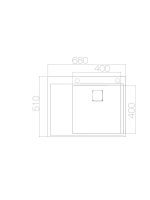 Podgradna sudopera Laweo AS 3327 inox 9x9cm 68x51cm - Slika 3