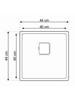Podgradna sudopera Laweo AS 354 inox 9x9cm 44x44cm - Slika 2