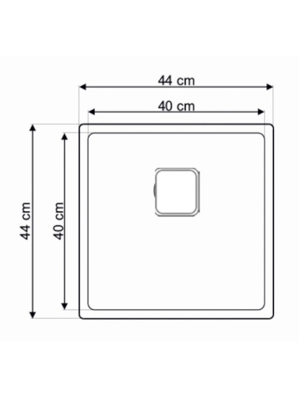 Podgradna sudopera Laweo AS 354 inox 9x9cm 44x44cm - Slika 2