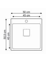 Ugradna sudopera Laweo AS 382 inox 9x9cm 50x50,5cm - Slika 2