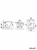 Konzolna-rimless wc šolja sa daskom Pure-2