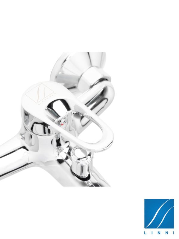 Baterija za kadu sa izlivom i ručnim tušem Dunav Linni - Slika 2