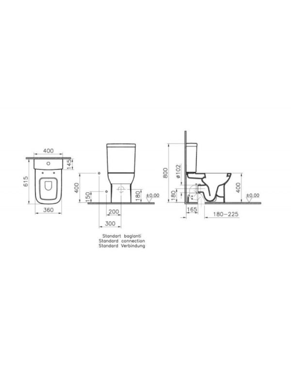 Monoblok S20 Vitra BTW sa bide funkcijom i softclose wc daskom - Slika 2