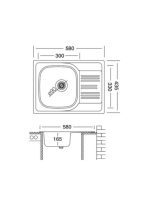 Ugradna sudopera Livinox EC 147 inox ø90 58x43,5cm - Slika 2