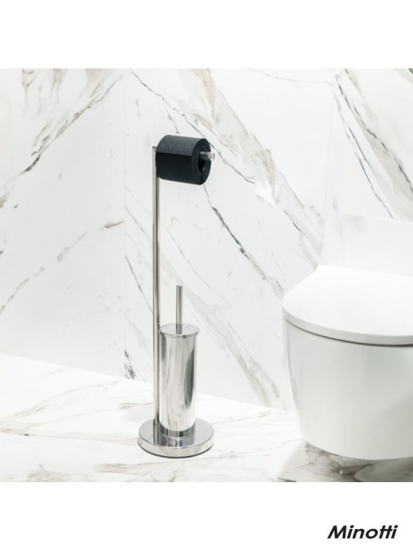Wc četka sa držačem toalet papira hrom TU-02 Minotti - Slika 2