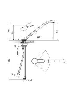 Baterija za sudoperu Blau Rosan B138100 1