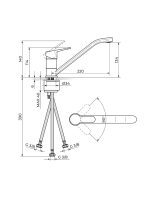 Baterija za sudoperu sa 3 cevi-Rosan-B138103 1