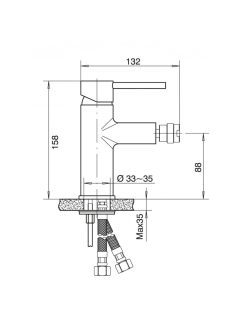 Baterija za bide Minotti Tubo 6116 1,