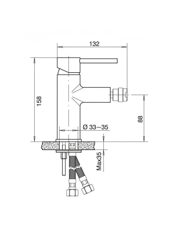Baterija za bide Minotti Tubo 6116 1,