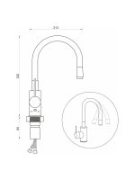 Baterija za sudoperu gibljiva Tubo Minotti-6136LGR 1