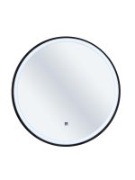 Okruglo led ogledalo crni-ram 60x60 Quartz-Ker