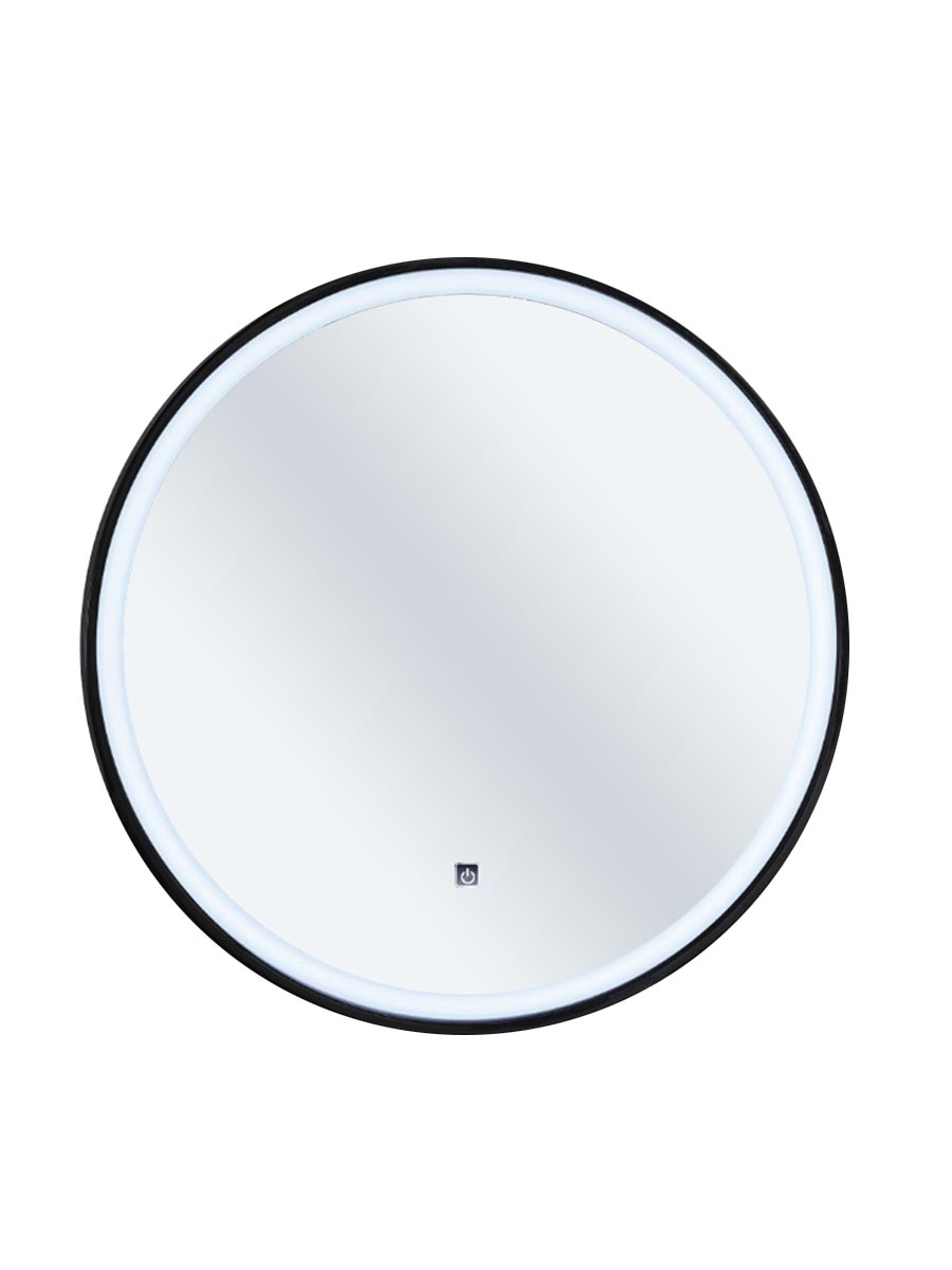 Okruglo led ogledalo crni-ram 60x60 Quartz-Ker Okruglo led ogledalo crni-ram 60x60 Quartz-Ker