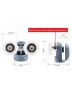 Dupli točkić za tuš kabine-gornji-LUX2-G 4