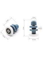 Jednodelni točkić za tuš kabine-donji-LUX3D 2,