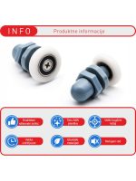 Jednodelni točkić za tuš kabine-donji-LUX3D 4,