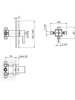 Ugradna baterija termostatska Rosan 2T31901 1