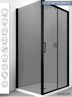 Tuš kabina 100x70 Concept Atlas Black