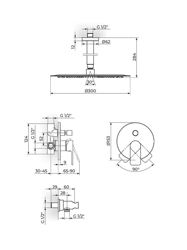 Rosan uzidna baterija ručni tuš S2-231603 1
