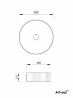Lavabo nadgradni 36cm Minotti 7039-3