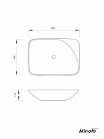 Lavabo nadgradni 56.5x40cm Minotti 7033-3