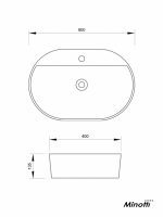 Lavabo nadgradni Minotti 80x40cm 7012-3
