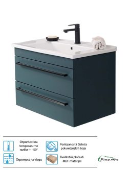 Lavabo sa ormarićem PinoArt Atria 65cm-zelena