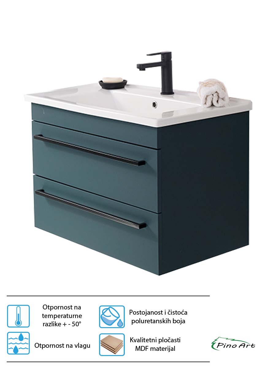 Lavabo sa ormarićem PinoArt Atria 65cm-zelena Lavabo sa ormarićem PinoArt Atria 65cm-zelena