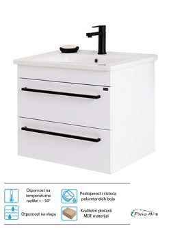 Lavabo sa ormarićem PinoArt Atria 65cm-bela