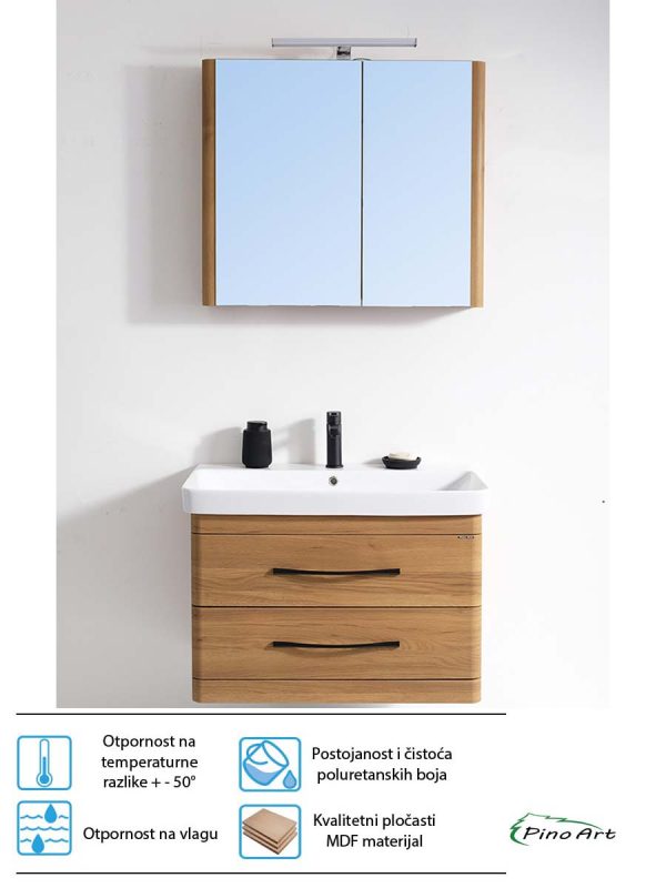 Lavabo sa ormarićem Pino-Art Luxor-60cm Drvo-2
