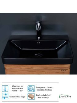 Crni lavabo sa ormarićem-drvo Pino-Art Luxor-80cm-1