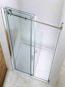 Tuš paravan Stripe 140x195cm srebrni ram-2