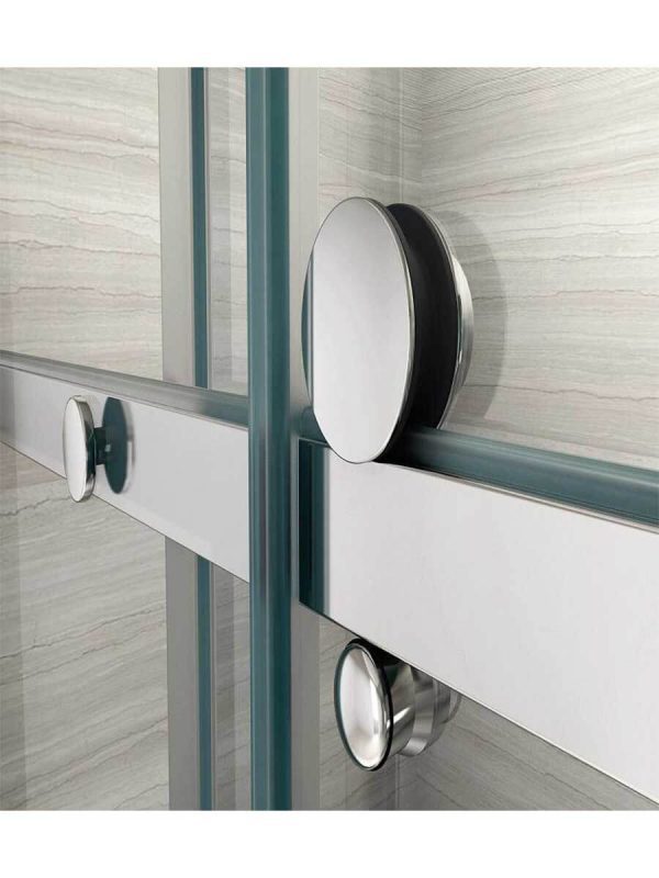 Tuš paravan Stripe 100x195cm srebrni ram-3
