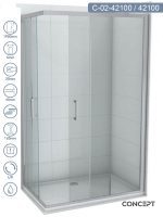 Tuš kabina 100x100cm Atlas-Element Concept