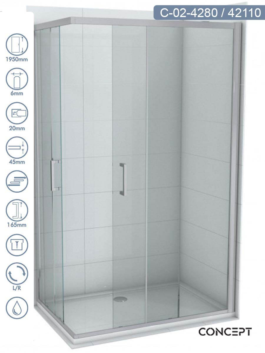 Tuš kabina 80x110cm Atlas-Element Concept Tuš kabina 80x110cm Atlas-Element Concept