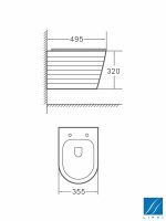 Rimless Mermer wc šolja softclose Linni-2