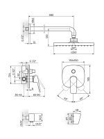 Baterija za tuš-kadu ugradna 113605-Stolz Rosan 1