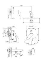 Baterija za tuš kadu uzidna Rosan-131701 1