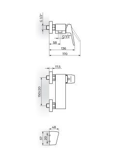 Baterija za tuš kadu STOLZ 13701B 1
