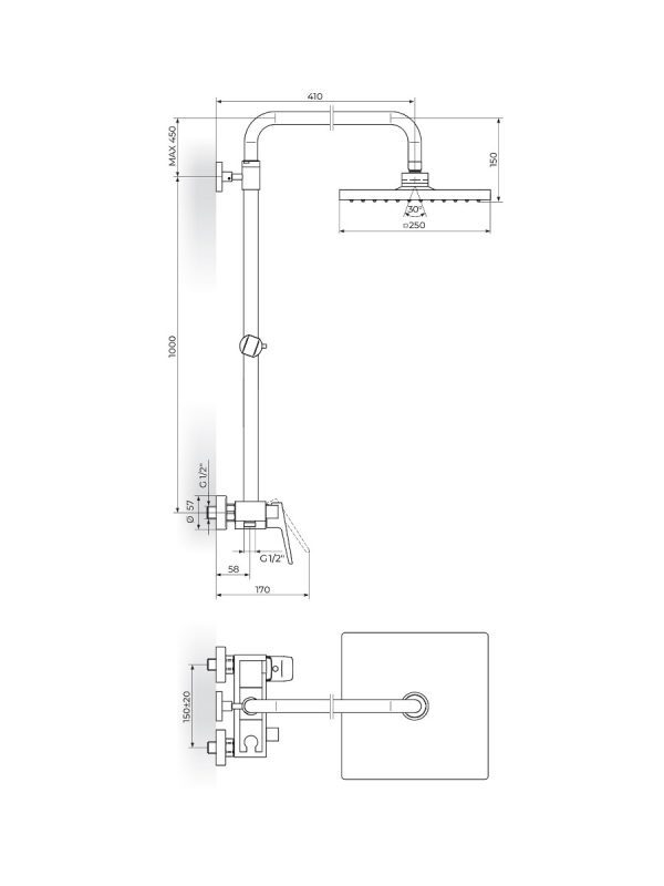 Slavina za tus kadu 137252W Stolz-Rosan 1